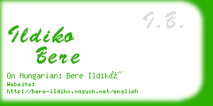 ildiko bere business card